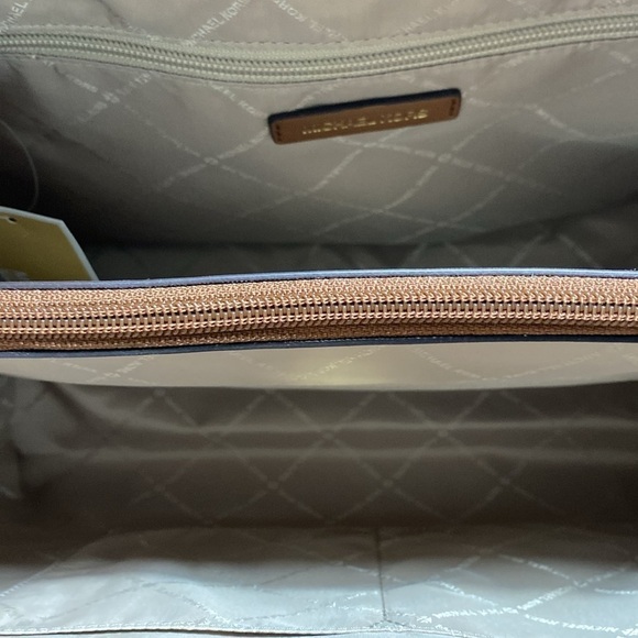 $358 NEW! NWT MICHAEL KORS Susannah Large EW Tote Brown/Luggage w/Chain Detail - Picture 6 of 11